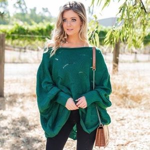 C+D+M Oversized Green Sweater